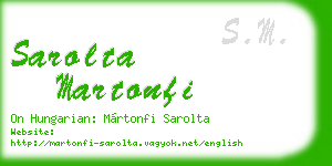 sarolta martonfi business card