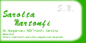 sarolta martonfi business card